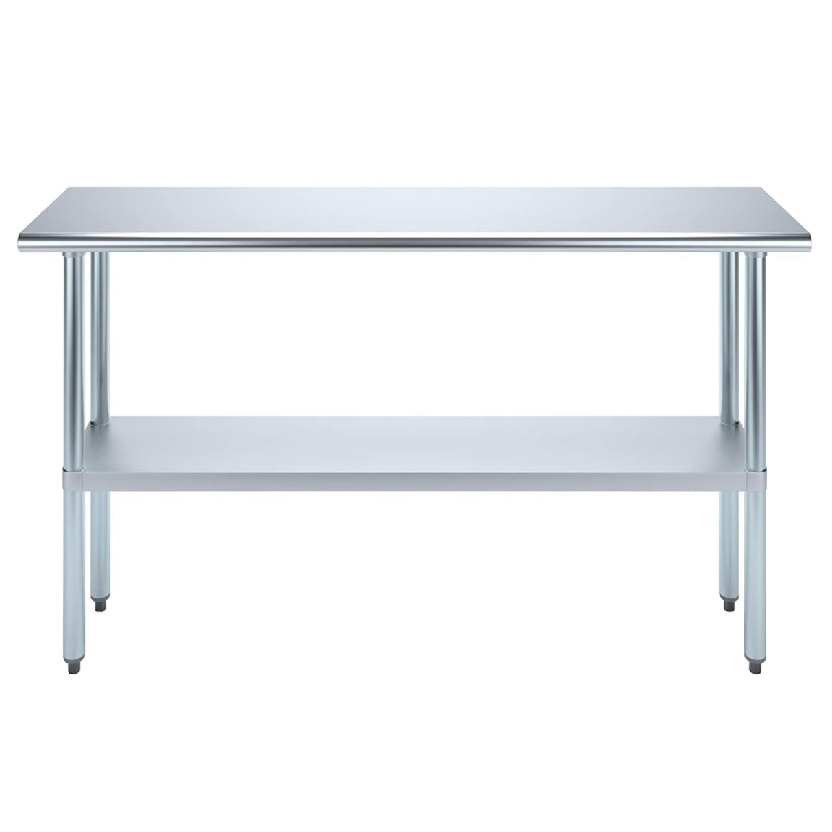 AmGood 14" X 60" Stainless Steel Work Table | Metal Kitchen Food Prep Table | NSF AmGood