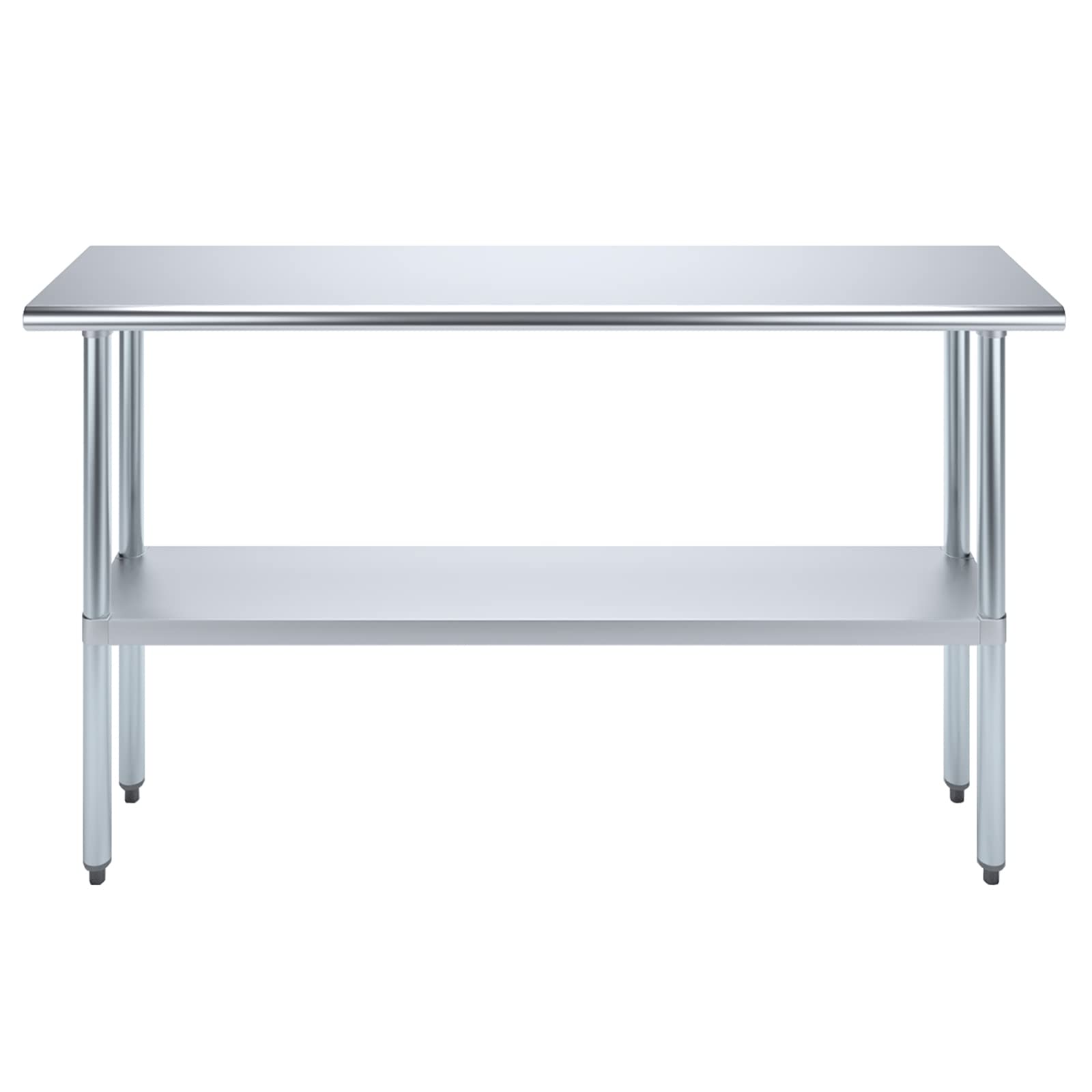 AmGood 14" X 60" Stainless Steel Work Table | Metal Kitchen Food Prep Table | NSF - WoodArtSupply