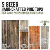 PIPE DECOR Restore Wood for Console Table Top or Bench 48 in. x 16 in. x 1.25 in. Reclaimed Ponderosa Pine Wood in Sunset Cedar Stain PIPE DECOR