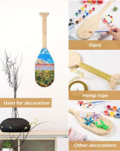 Pllieay 15 Inch Wooden Paddle, Unfinished Solid Pine Paddle with Oar Shape, Natural Color Wood Greek Paddle Craft, Ideal for Craft Lovers Pllieay