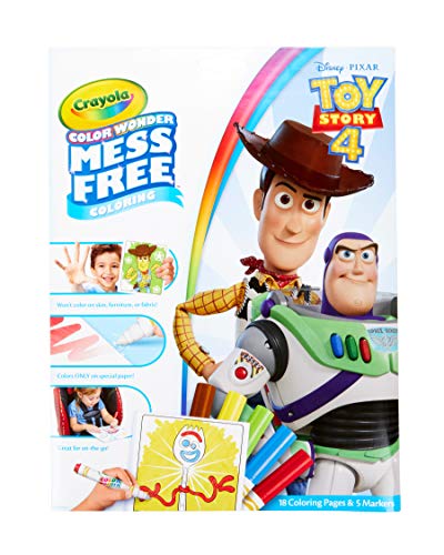 Crayola Toy Story Coloring Pages, Color Wonder Mess Free, Gift for Kids, Age 3, 4, 5, 6 - WoodArtSupply