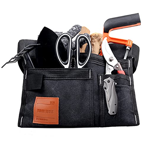 VIDAR TOOLS 6-Pocket Single Side Tool Belt Pouch/Utility Belt Bag/Tool Apron for Carpenter/Gardening/Waist .Durable Canvas Construction.Comfortable VIDAR TOOLS