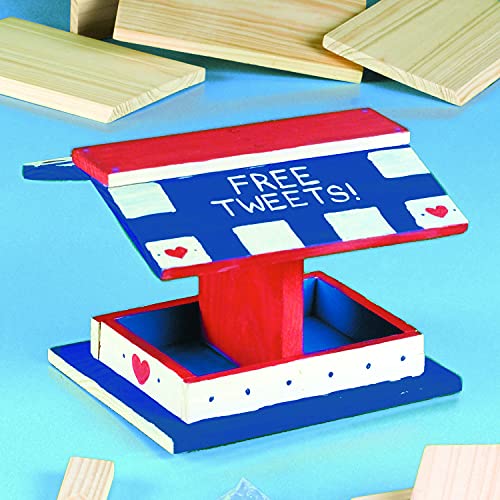 Fun Express DIY Bird Feeder Kit - Set of 12 DIY Bird Feeder Kits for Kids and Adults - Feed and Delight Beautiful Birds with Our DIY Wooden Bird Fun Express