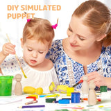 BESPORTBLE 5pcs Wood Peg Dolls Unfinished Wooden Family People Dolls DIY People Bodies Figures Puppet Ornaments for Painting Craft Art Projects Role BESPORTBLE