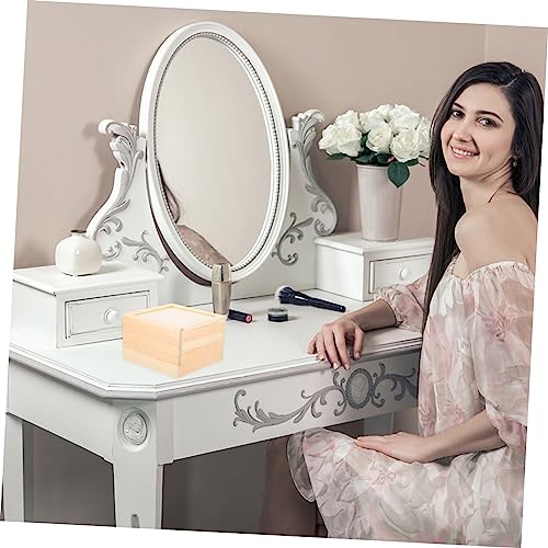 Abaodam 8 Pcs Wooden Storage Box Jewelry Container Square Containers with Lids Unfinished Ear Ring Holder Storage Bins with Lid Jewelry Storage Cases Abaodam