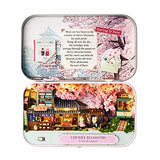 Kisoy Dollhouse Miniature with Furniture Kit, Handmade DIY House Model for Teens Adult Gift (Cherry Blossoms) Kisoy