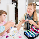 INSCRAFT 62 Acrylic Yarn Skeins, 2170 Yards Yarn for Knitting and Crochet, Includes 2 Crochet Hooks,2 Weaving Needles,10 Stitch Markers, Perfect INSCRAFT