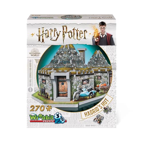 Wrebbit3D Harry Potter Hagrid’s Hut 3D Puzzle for Teens and Adults | 270 Real Jigsaw Puzzle Pieces | Not Just an Ordinary Model Kit for Adults for - WoodArtSupply