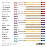 KINGART 312-72 Artist Quality 72 Ct. Colored Pencil Set, 72 Vibrant Pre-Sharpened Colors, Smooth Application for Sketching & Drawing Paper and Mixed KINGART