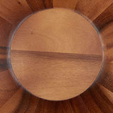 Lipper International Acacia Round Flair Serving Bowl for Fruits or Salads, Large, 12" Diameter x 4.5" Height, Single Bowl Lipper International