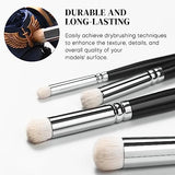 Miniature Model Paint Brushes Drybrush Set 18pcs for Effect, Fine Tip Model Painting - Professional Dry Brush Detail Paint Brushes for Tabletop & Fuumuui