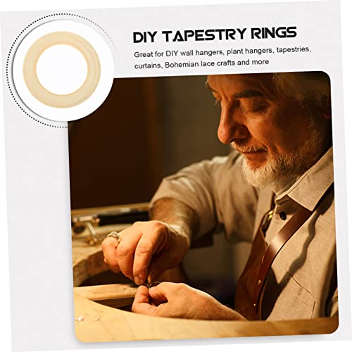 COHEALI 30pcs Handmade Wooden Ring Unfinished Smooth Wooden Ring Floral Hoop Ring Dream Catcher DIY Wood Circles for Craft Macrame Hoop Unfinished COHEALI