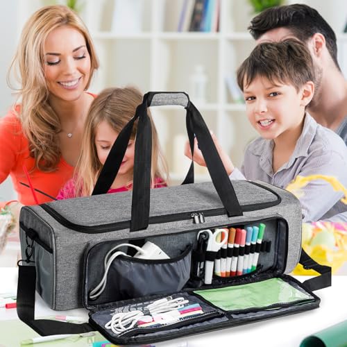 IMAGINING Carrying Case Bag Compatible with Cricut Maker, Maker 3, Explore Air 2, Explore 3, Large Opening Cricut Storage for Cricut Accessories and - WoodArtSupply