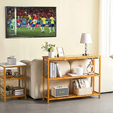SINWANT Bamboo Console Table, 3 Tier Entryway Table with Storage, Narrow Sofa Table with Shelves,Entrance Table for Entryway,Living Room, Foyer, SINWANT