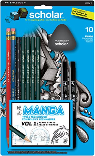 Prismacolor Scholar Manga Drawing Set, 10 Piece Kit - WoodArtSupply