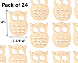 Factory Direct Craft Pack of 24 Unfinished Wood Owl Cutouts - Thanksgiving Halloween Owl Wooden Shapes for Fall Crafts and Autumn Decorations - Made Factory Direct Craft