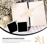 Sewroro 50 Sets Unfinished Wood Cutout DIY Cross Shaped Wood Pieces Blank Wood Cross with Hemp Ropes for DIY Projects Crafts Xmas Tree Hanging Sewroro