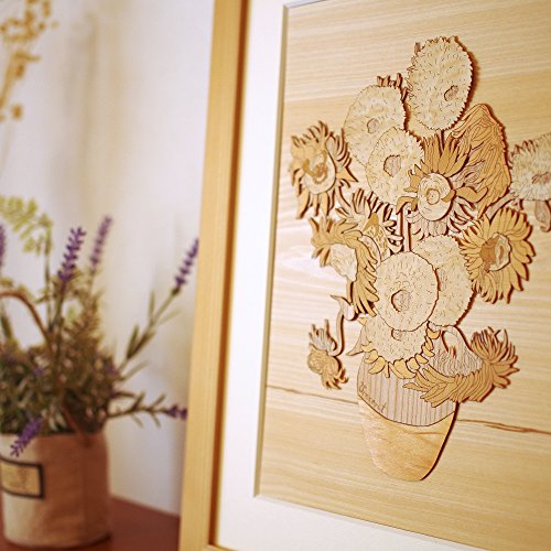 KINOWA Wooden Art Kit Kiharie Sunflowers Made in Japan - WoodArtSupply