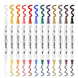 TRANSON 12 Color Dual-tip Acrylic Paint Pen Set for Canvas Rock Wood Leather Ceramic DIY Painting TRANSON