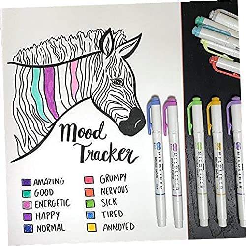 Zebra Pen Mildliner Double Ended Highlighter Set, Broad and Fine Point Tips, Assorted Ink Colors, 15-Pack - WoodArtSupply