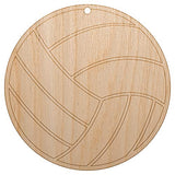 Volleyball Solid Unfinished Craft Wood Holiday Christmas Tree DIY Pre-Drilled Ornament Sniggle Sloth