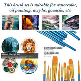 Acrylic Paint Brush Set, 1 Packs / 10 pcs Watercolor Brushes Painting Brush Nylon Hair Brushes for All Purpose Oil Watercolor Painting Artist AROIC