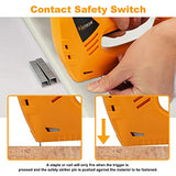 Hoteche Electric Brad Nailer/Stapler - 2-in-1 Power Staple Gun & Nail Gun for Woodworking & Upholstery - Includes 100Pcs 19/32-Inch Brad Nails & Hoteche