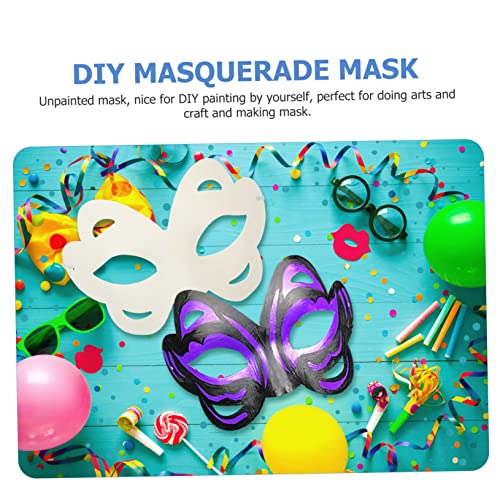 NOLITOY 50 Pcs Diy Hand Painted Mask Therian Mask Cosplay Blank Mask Kids Unfinished Masks Paintable Half Masks Blank Masks to Decorate Party Masks NOLITOY