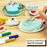 Made By Me Horizon Group USA Acrylic Paint Pens, 6-Pack, Paint Pens for Rock Painting, Stone, Ceramic, Glass, Wood, Fine-Tip, Easy-to-Use, Long Made By Me