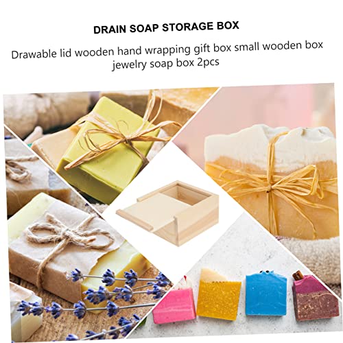 VILLCASE 6 Pcs Small Wooden Box Jewelry Gift Ornament Gift Box Woodsy Decor Sundries Storage Tray Gift Storage Box Unfinished Jewelry Box Jewelry VILLCASE