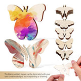 Operitacx 54 Pcs Unfinished Wooden Butterfly Wood Butterfly Shaped Cutouts Butterflies Wood Ornament Spring Wooden Craft for Painting and Spring Operitacx