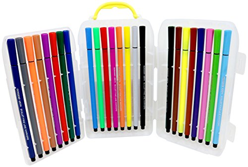 Sargent Art (SARAD) Sargent Art 22-1494 24 Bullet Fine Line Markers, Case, Detail Coloring - WoodArtSupply