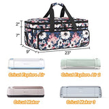 Double-Layer Carrying Case for Cricut Maker 3, Maker, Explore Air 2, Explore 3, Die Cut Machine, Water Resistant Carrying Bag with Cutting Mat YOREPEK
