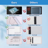 TOHETO A4 Light Pad with Foldable Stand, UL Certified Adapter, 8000 Lux Super Bright Ultra Thin Pad for Cricut Weeding Vinyl, Artist Drawing Light TOHETO