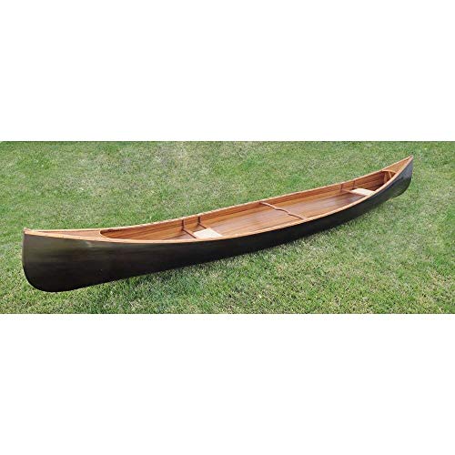 Old Modern Handicra's Wooden Canoe Dark, Stained Finish, Real Canoe, 18', Natural Wood Old Modern Handicra's