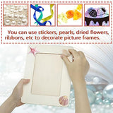 Vmiapxo 10 Pack Unfinished Wooden Picture Frames for 5" x 7" Photos, Standing Postcard Picture Frame Set DIY Keepsake Kit Decoratable Coards for Vmiapxo