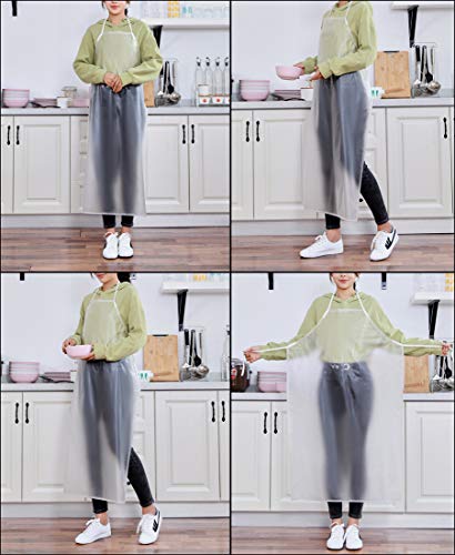 Waterproof Plastic Apron Transparent PVC, Keeps You Clean and Dry When Dishes Washing Kitchen Cooking Lab Work Butcher Dog Grooming Cleaning Fish Younber