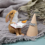 Framendino, 10 Pack Natural Wood Cone Ring Holder Finger Jewelry Display Stand Organizer for Jewelry Display DIY Craft (Tilted Shaped) Framendino