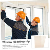 SEWOART 10pcs Triangular Wooden Strip Window Frame Decor Edge Trim Wood Trim Window Screen Extra Sticks Unfinished Wooden Strips Wooden Molding Trim SEWOART