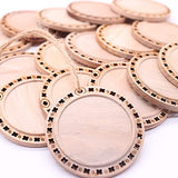 CBCMY 20 Pcs 2.16 inches Natural Wood Slices Craft Unfinished Wood kit Predrilled with Hole Wooden Circles for DIY Crafts Wedding Decorations CBCMY