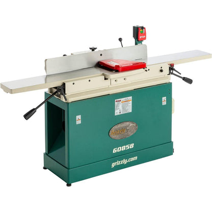 Grizzly Industrial G0858-8" x 76" Parallelogram Jointer with Helical Cutterhead & Mobile Base - WoodArtSupply