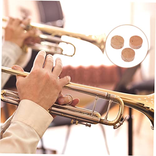 SUPVOX 3Pcs Drain Valve Cork Pad trombone water key cork trombone key pads trombone wood cork pads wooden trombone pads trumpet water key cork SUPVOX