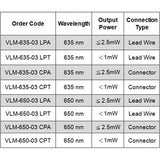 Quarton Laser Module VLM-650-03 LPA (ECONOMICAL DOT LASER) Quarton