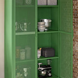 Novogratz Channing Tall 2 Door Storage Cabinet-Mesh Metal Locker, Kelly Green Novogratz