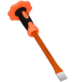 ZUZUAN 12-Inch Heavy Duty Flat Chisel with Hand Protection,Flat Head,Demolishing/Masonry/Carving/Concrete Breaker Chisels with Bi-Material Hand Guard ZUZUAN