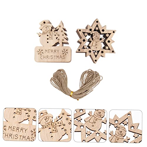 ABOOFAN Christmas Carved Wooden Slice s en Unfinished Wooden Star Ornament ABOOFAN