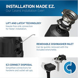 InSinkErator Power 1HP, 1 HP Garbage Disposal, Power Series EZ Connect Continuous Feed Food Waste Disposer, Black InSinkErator