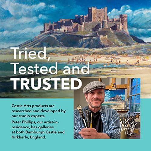 Castle Art Supplies 12 Piece Graphite Drawing Pencils Kit | For Adult Artists – Beginners and Advanced | Presented in Attractive, Compact, Sturdy Castle Art Supplies