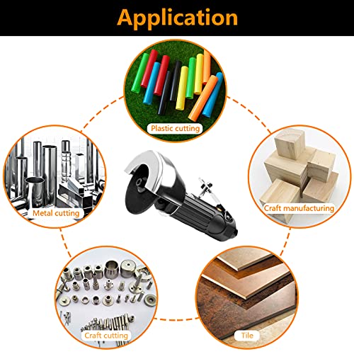 YON.SOU. Air Cut Off Tool with 2 pcs 3-inch Die Grinder Cut-Off Wheels, Pneumatic Metal Sheet Cutting Tool, Heavy Duty Air Cutter Cutoff Tool YON.SOU.