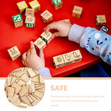 Operitacx 100pcs Square Wood Chips Square Wooden Chip Kids DIY Wood Slices Unfinished Wood Tag Wood Squares Wood Blanks for Crafts Blank Labels Solid Operitacx